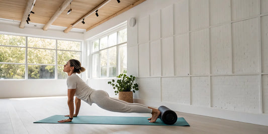 Myofascial release techniques using a foam roller for better mobility.